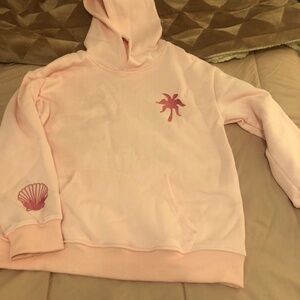 Light pink Pink Palm Puff Hoodie